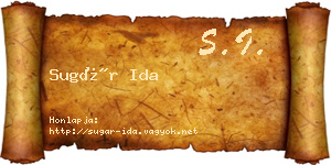 Sugár Ida névjegykártya