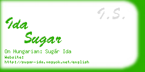 ida sugar business card